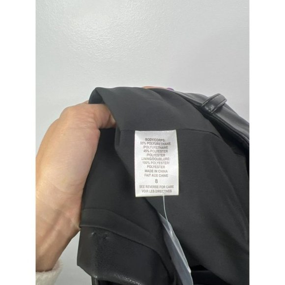 Cami NYC Rabia Vegan A-Line Leather Belt Loops Short Women's Black Size: 8 NWT - Picture 9 of 10